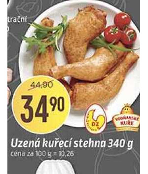 ARCHIV Vodňanské Kuře Kuřecí stehna uzená 340g v akci platné do 23