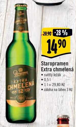 Staropramen Extra Chmelen Sv Tl Le K L V Akci Za K