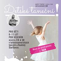 Dětské taneční v OC Galerie Harfa na novém místě