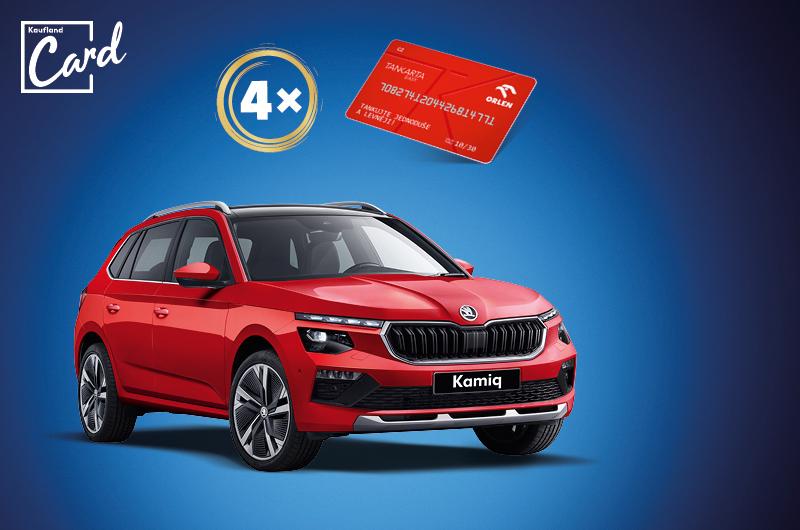 Kaufland Card soutěž: Vyhrajte rodinné auto Škoda Kamiq, poukaz na palivo od Orlen v hodnotě 40 000 Kč a školu smyku