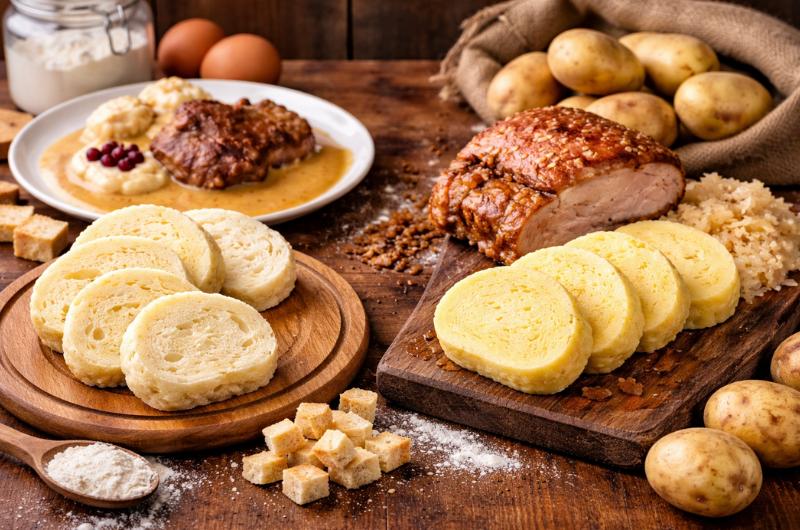 Houskový vs. bramborový knedlík: Který je zdravější a jak si je připravit doma