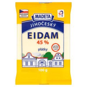 Madeta Jihočeský eidam 45% plátky 100g Madeta Jihočeský eidam 45% plátky 100g