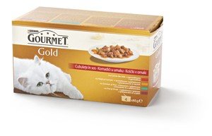 Gourmet Gold konzervy pro kočky 4×85 g, vybrané druhy Gourmet Gold konzervy pro kočky 4×85 g, vybrané druhy