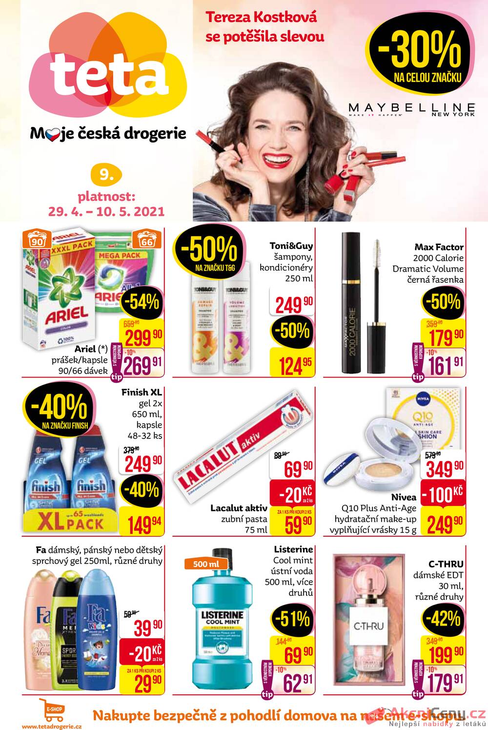 Leták Teta drogerie - Teta drogerie od 29.4. do 10.5.2021 - strana 1 Leták Teta drogerie - Teta drogerie od 29.4. do 10.5.2021 - strana 1