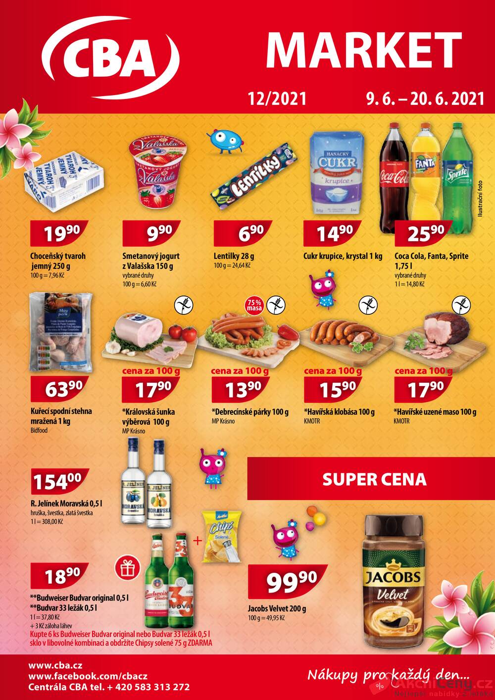 Leták CBA prodejní družstvo - CBA Market od 9.6. do 20.6.2021 - strana 1 Leták CBA prodejní družstvo - CBA Market od 9.6. do 20.6.2021 - strana 1
