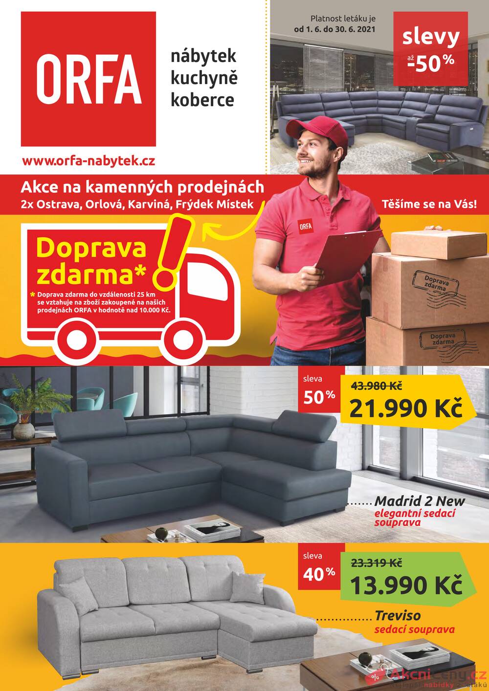Leták Orfa Nábytek - Orfa Nábytek od 1.6. do 30.6.2021 - strana 1 Leták Orfa Nábytek - Orfa Nábytek od 1.6. do 30.6.2021 - strana 1