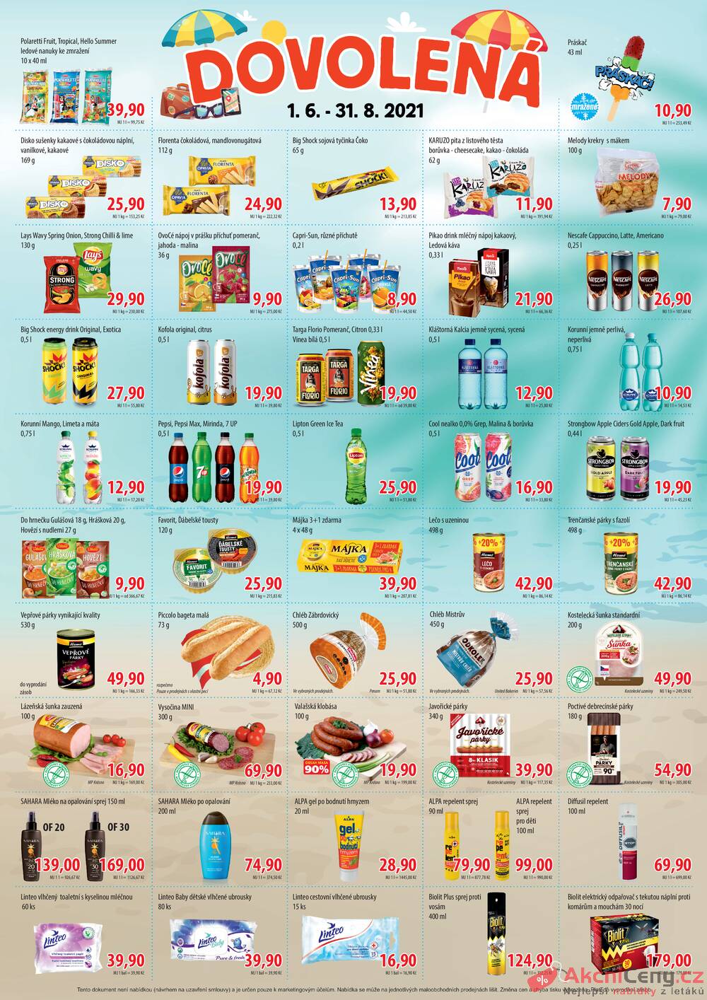 Leták ENAPO - ENAPO dovolená od 1.6. do 31.8.2021 - strana 1 Leták ENAPO - ENAPO dovolená od 1.6. do 31.8.2021 - strana 1