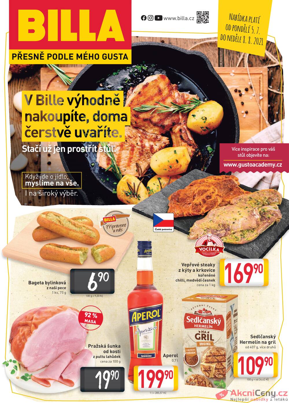 Leták Billa - Billa katalog od 5.7. do 8.8.2021 - strana 1 Leták Billa - Billa katalog od 5.7. do 8.8.2021 - strana 1