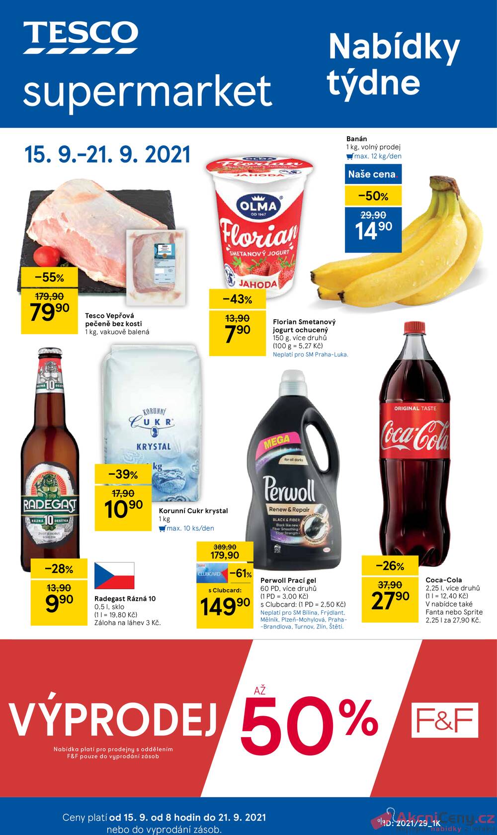 Leták Tesco - Tesco supermarkety od 15.9. do 21.9.2021 - strana 1 Leták Tesco - Tesco supermarkety od 15.9. do 21.9.2021 - strana 1