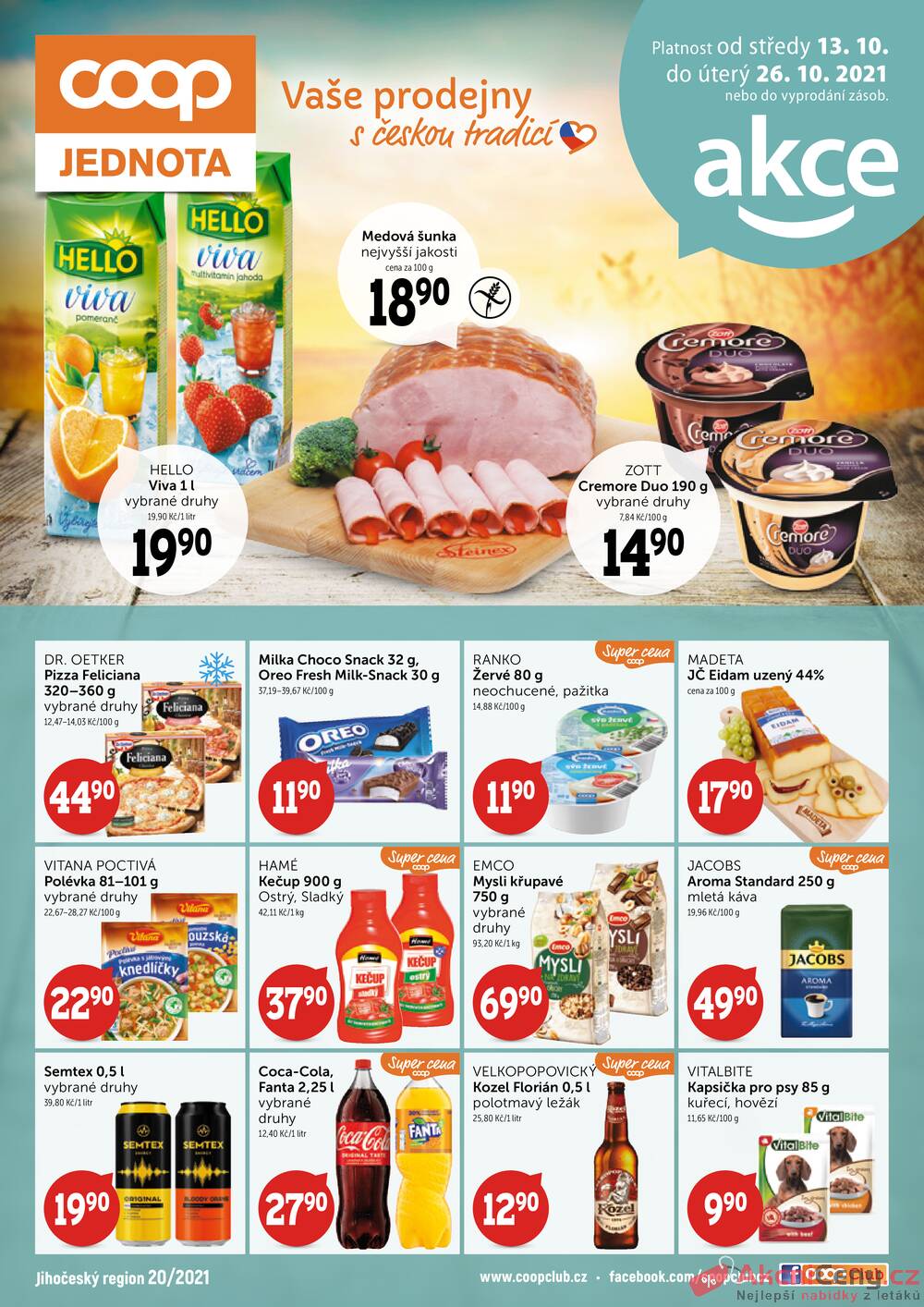 Leták COOP - COOP Jihočeský region od 13.10. do 26.10.2021 - strana 1 Leták COOP - COOP Jihočeský region od 13.10. do 26.10.2021 - strana 1