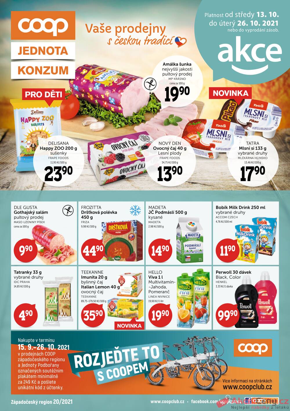 Leták COOP - COOP Západočeský region od 13.10. do 26.10.2021 - strana 1 Leták COOP - COOP Západočeský region od 13.10. do 26.10.2021 - strana 1