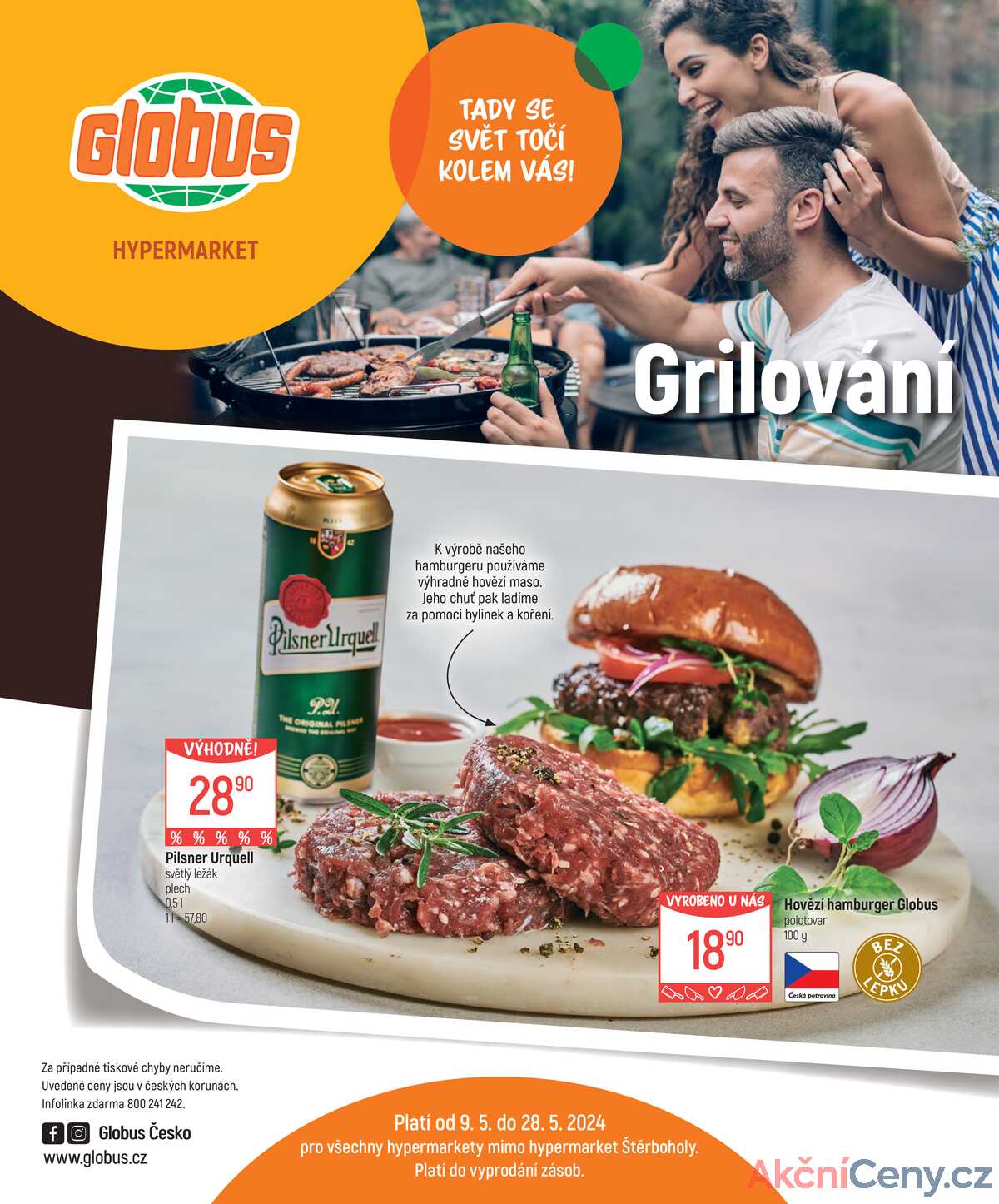 Akční leták Globus 9.5. - 28.5.2024 - Globus Trmice u Ústí nad Labem strana 1