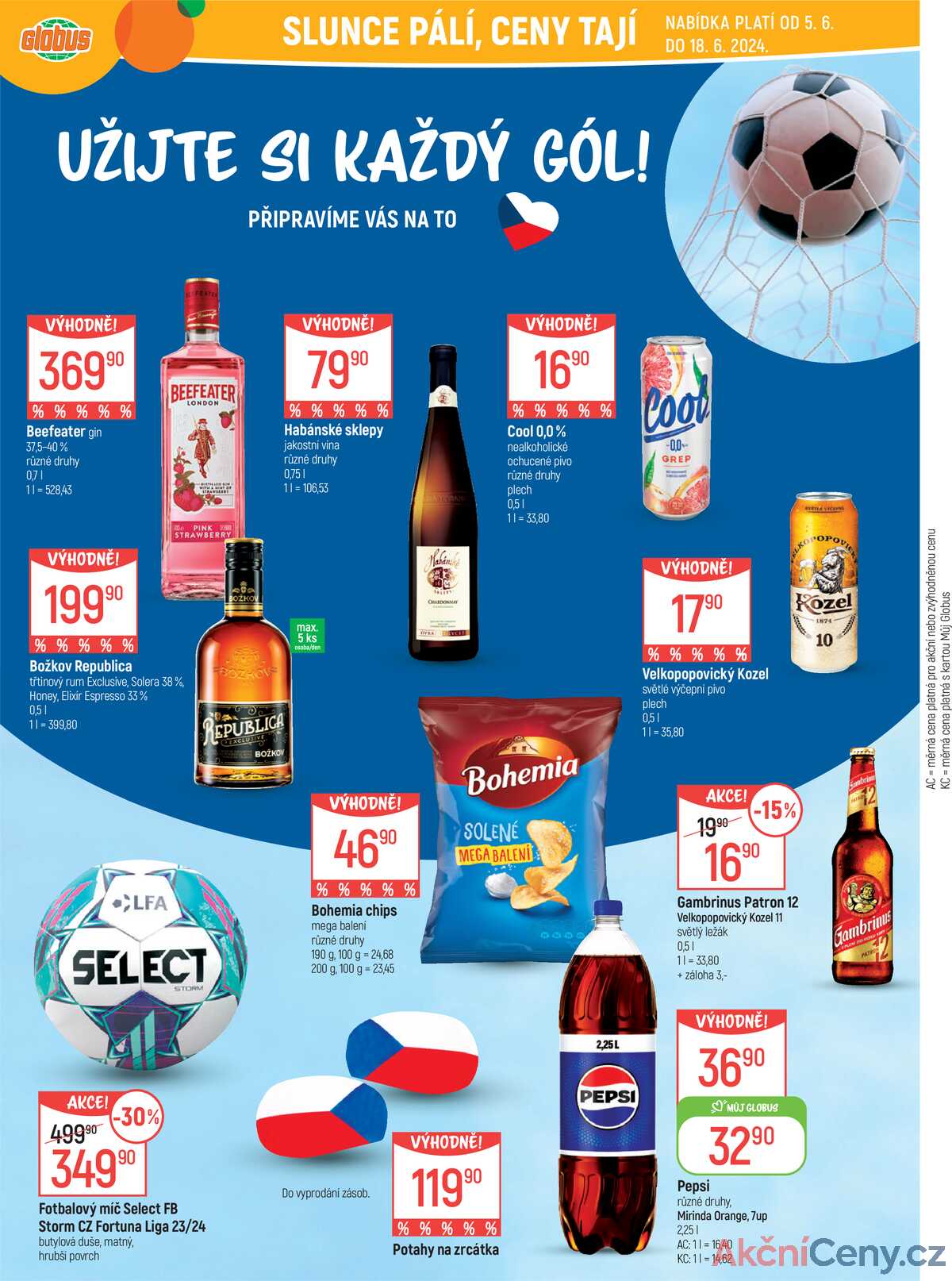 Akční leták Globus 5.6. - 18.6.2024 - Globus Čakovice strana 1