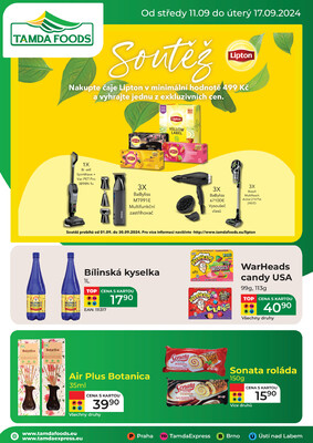 leták Tamda Foods