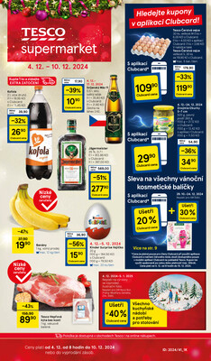 Leták Tesco supermarkety od 4.12. do 10.12.2024