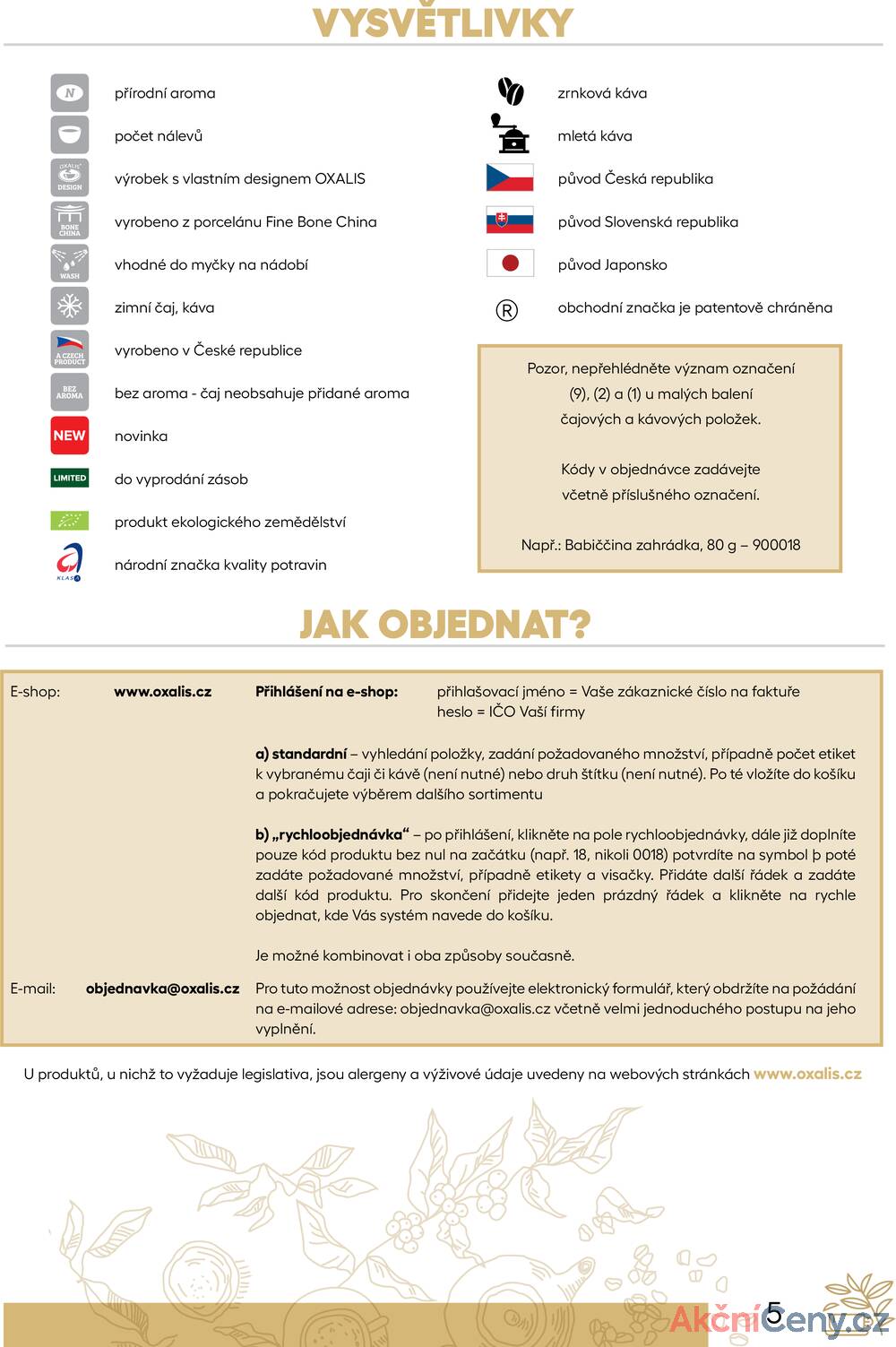 Leták Oxalis - čaj a káva
		  platný do 31.12.2025 - strana 7