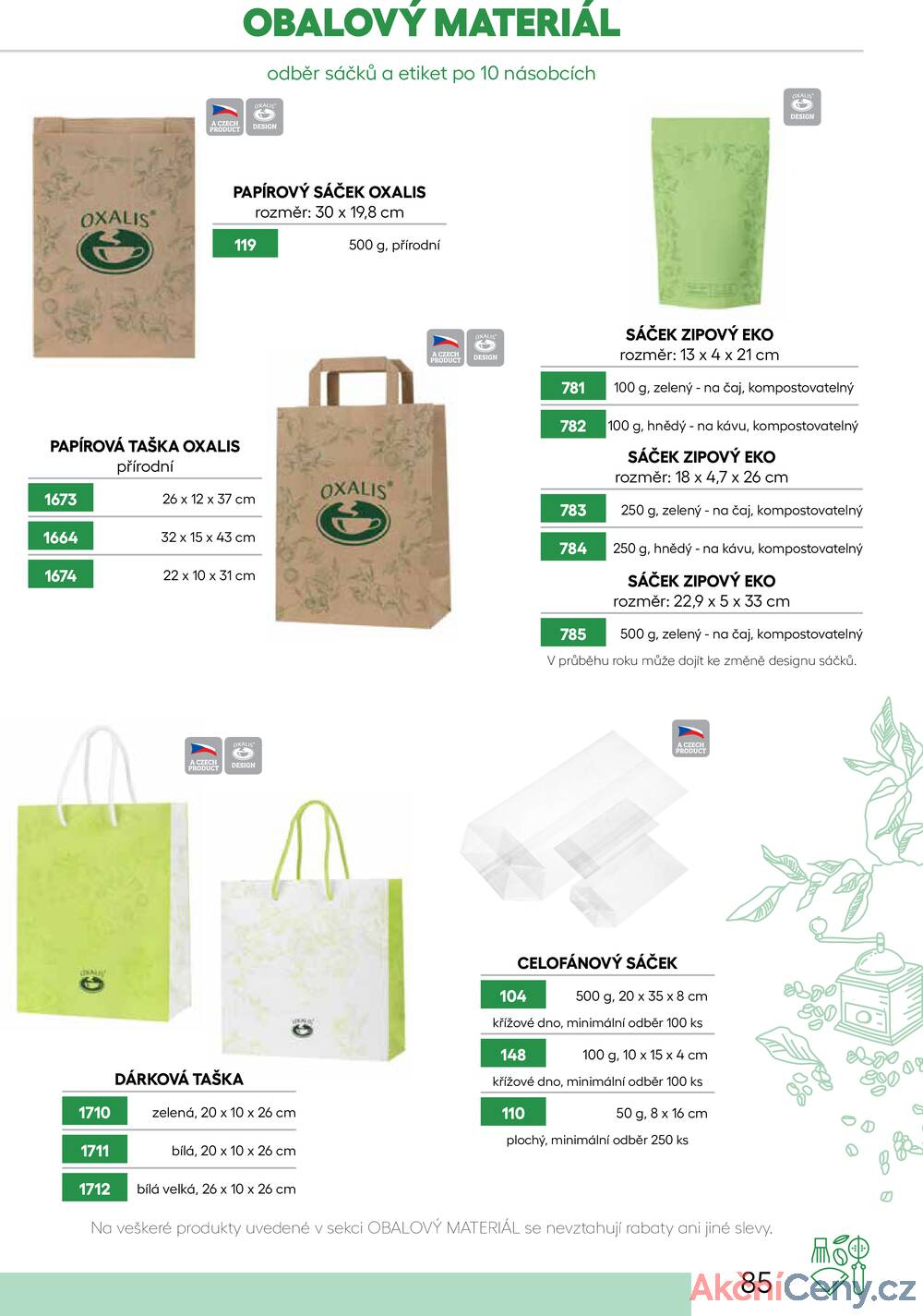 Leták Oxalis - čaj a káva
		  platný do 31.12.2025 - strana 87