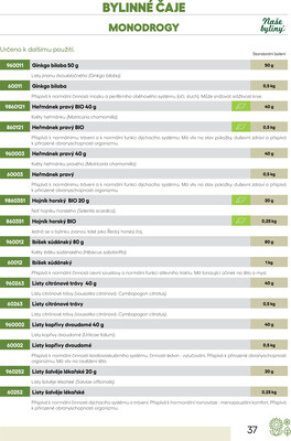 Leták Oxalis - čaj a káva
		  platný do 31.12.2025 - strana 39