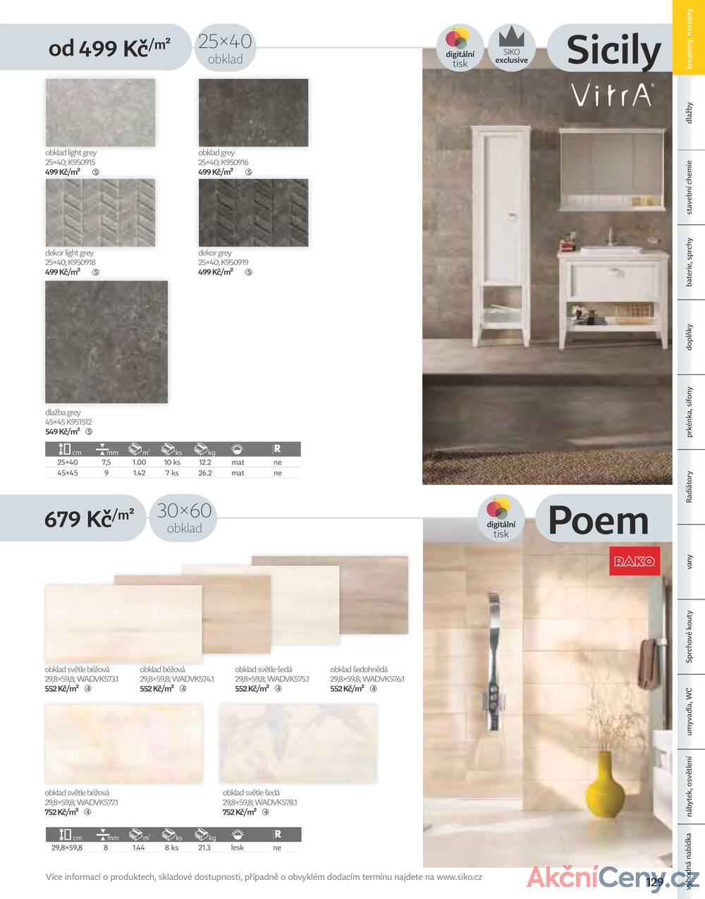 Leták Siko koupelny
platný do 31.12.2025 - strana 129