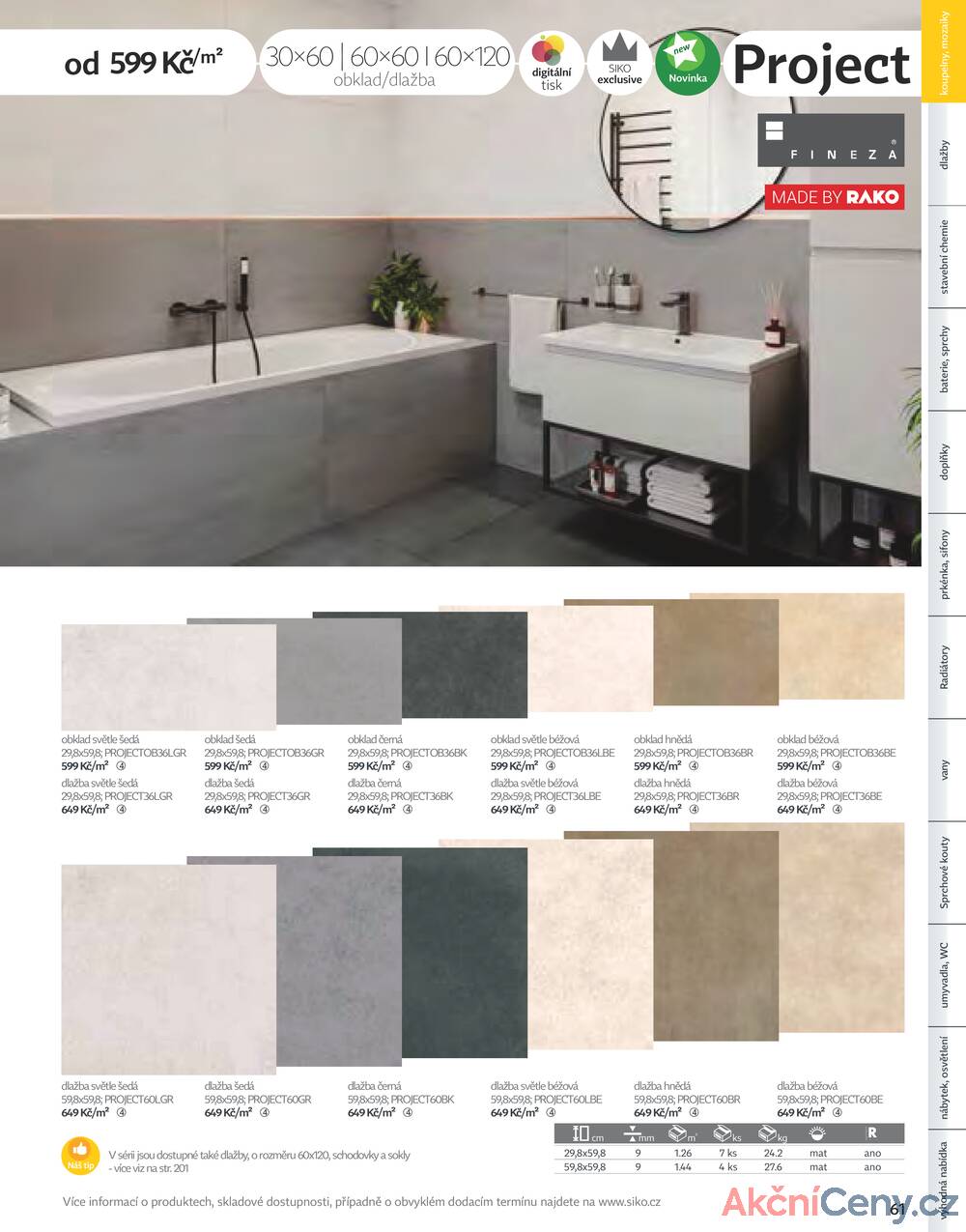 Leták Siko koupelny
platný do 31.12.2025 - strana 61
