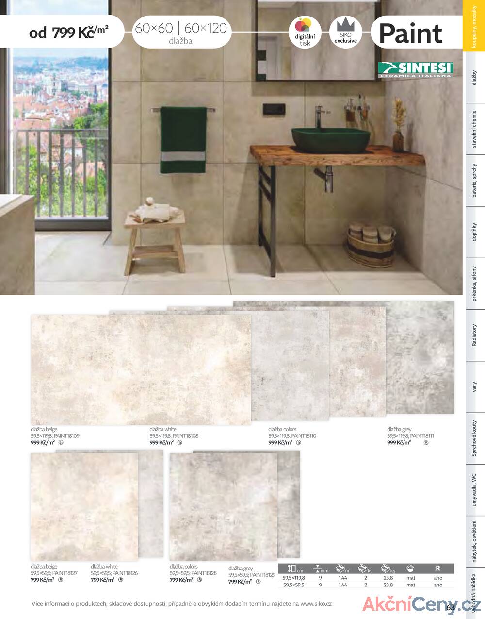 Leták Siko koupelny
platný do 31.12.2025 - strana 63