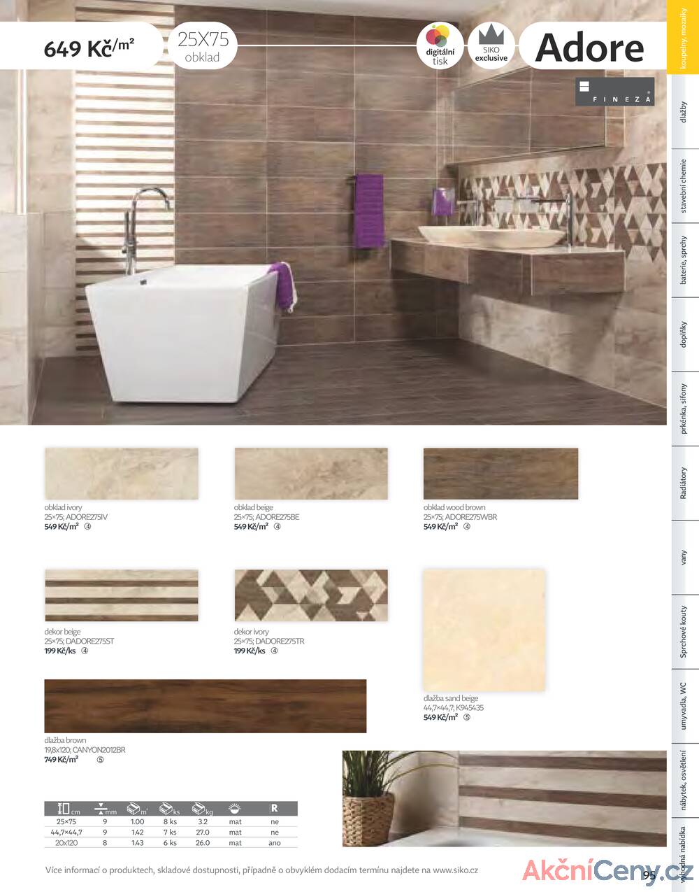 Leták Siko koupelny
platný do 31.12.2025 - strana 95