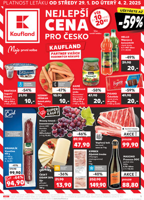 Leták Kaufland 29.1. - 4.2. - Kaufland - Zlín ( OC Čepkov)