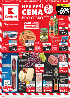 Leták Kaufland 29.1. - 4.2. - Kaufland - Prostějov (Olomoucká)