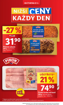 Lidl Čtvrtek od 27.2. do 2.3.2025