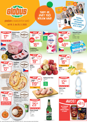 Akční leták Globus 19.3. - 25.3.2025 - Globus Jenišov u Karlových Varů