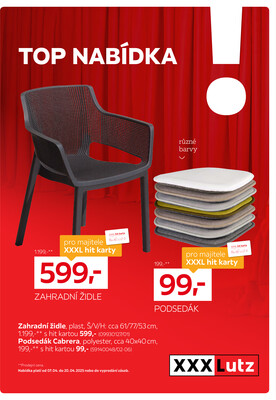 XXXLutz TOP NABÍDKA Zahradní židle 7.4. - 20.4.