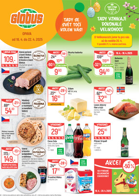Akční leták Globus 16.4. - 22.4.2025 - Globus Opava
