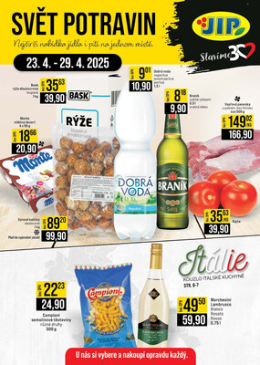 JIP Cash &amp;amp; Carry Brno, Praha, Ostrava od 23.4. do 29.4.2025