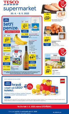 Tesco supermarkety od 30.4. do 6.5.2025