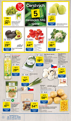 Tesco malé hypermarkety od 30.4. do 6.5.2025