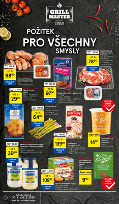 Tesco malé hypermarkety od 30.4. do 6.5.2025