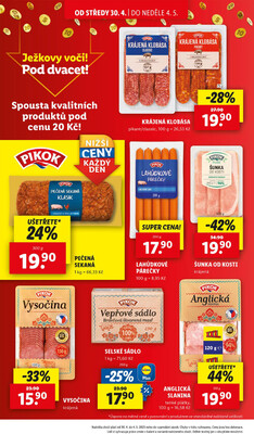 Lidl Čtvrtek od 1.5. do 4.5.2025