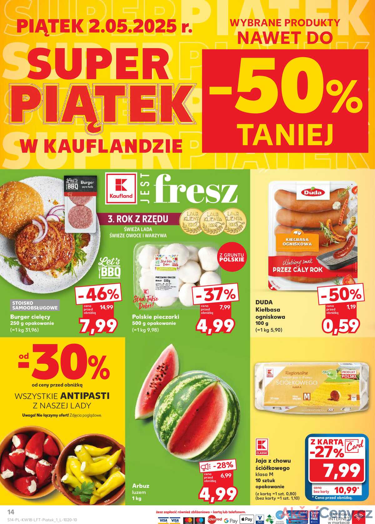 Leták Kaufland Polsko 30.4.-7.5.2025 - Noviny týdne strana 14