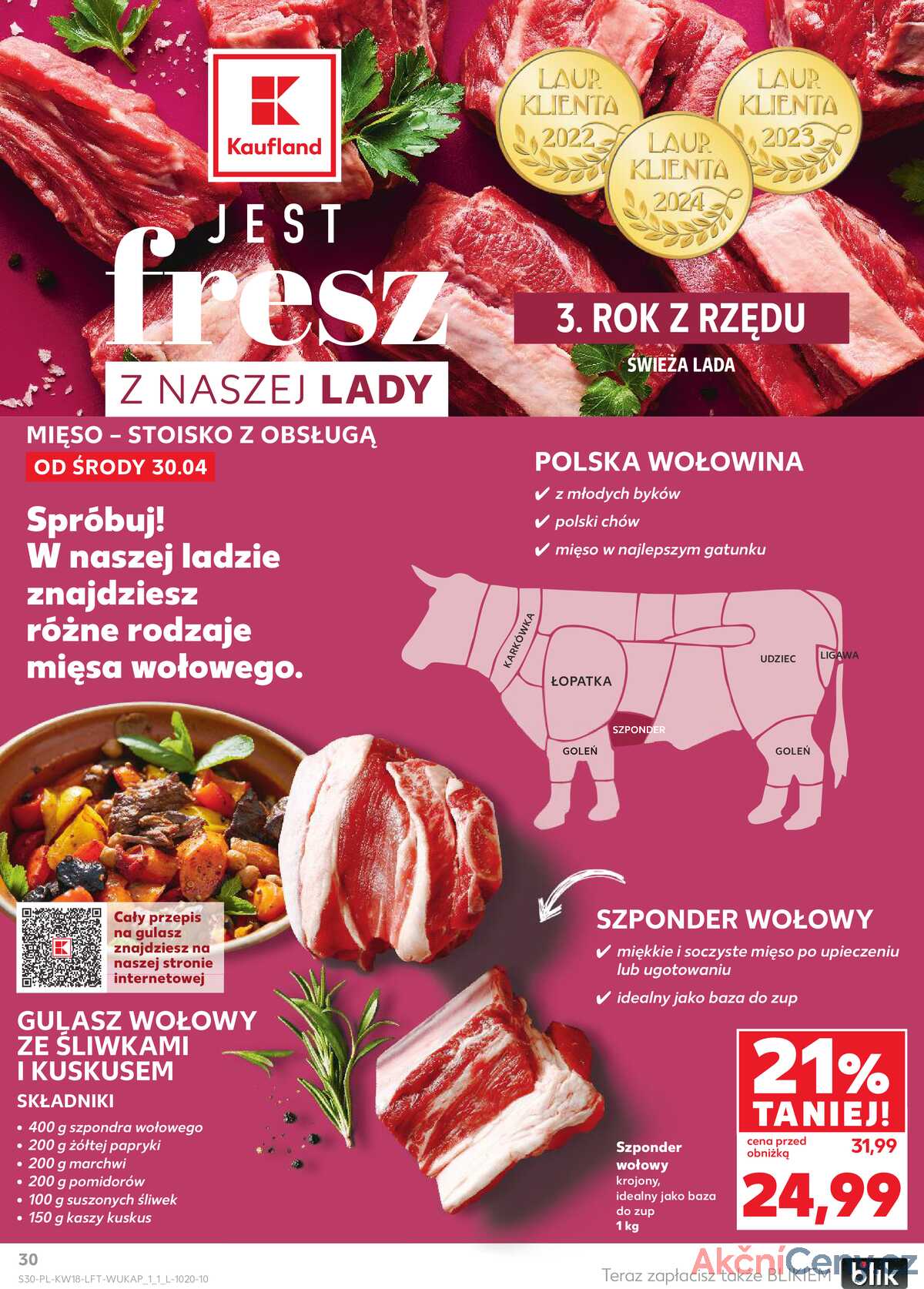 Leták Kaufland Polsko 30.4.-7.5.2025 - Noviny týdne strana 30