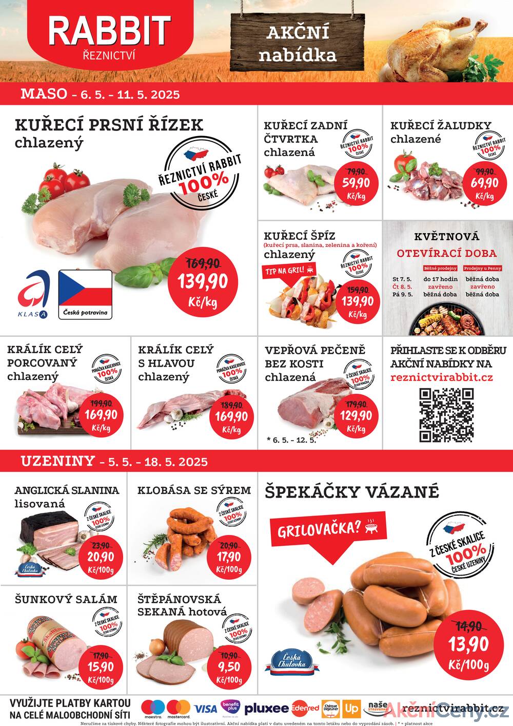 Leták RABBIT řeznictví - RABBIT řeznictví od 5.5. do 11.5.2025 - strana 1 Leták RABBIT řeznictví - RABBIT řeznictví od 5.5. do 11.5.2025 - strana 1