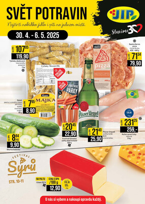 JIP Cash &amp;amp; Carry Brno, Praha, Ostrava od 30.4. do 6.5.2025
