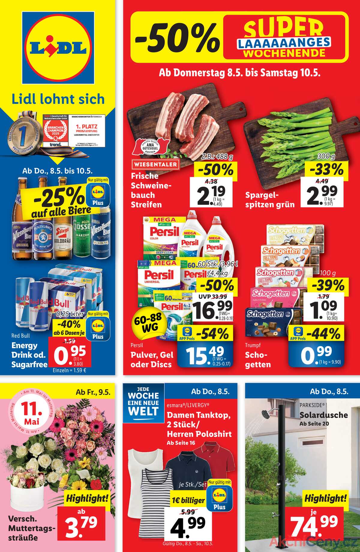Leták Lidl Rakousko 8.5.-14.5.2025 strana 1