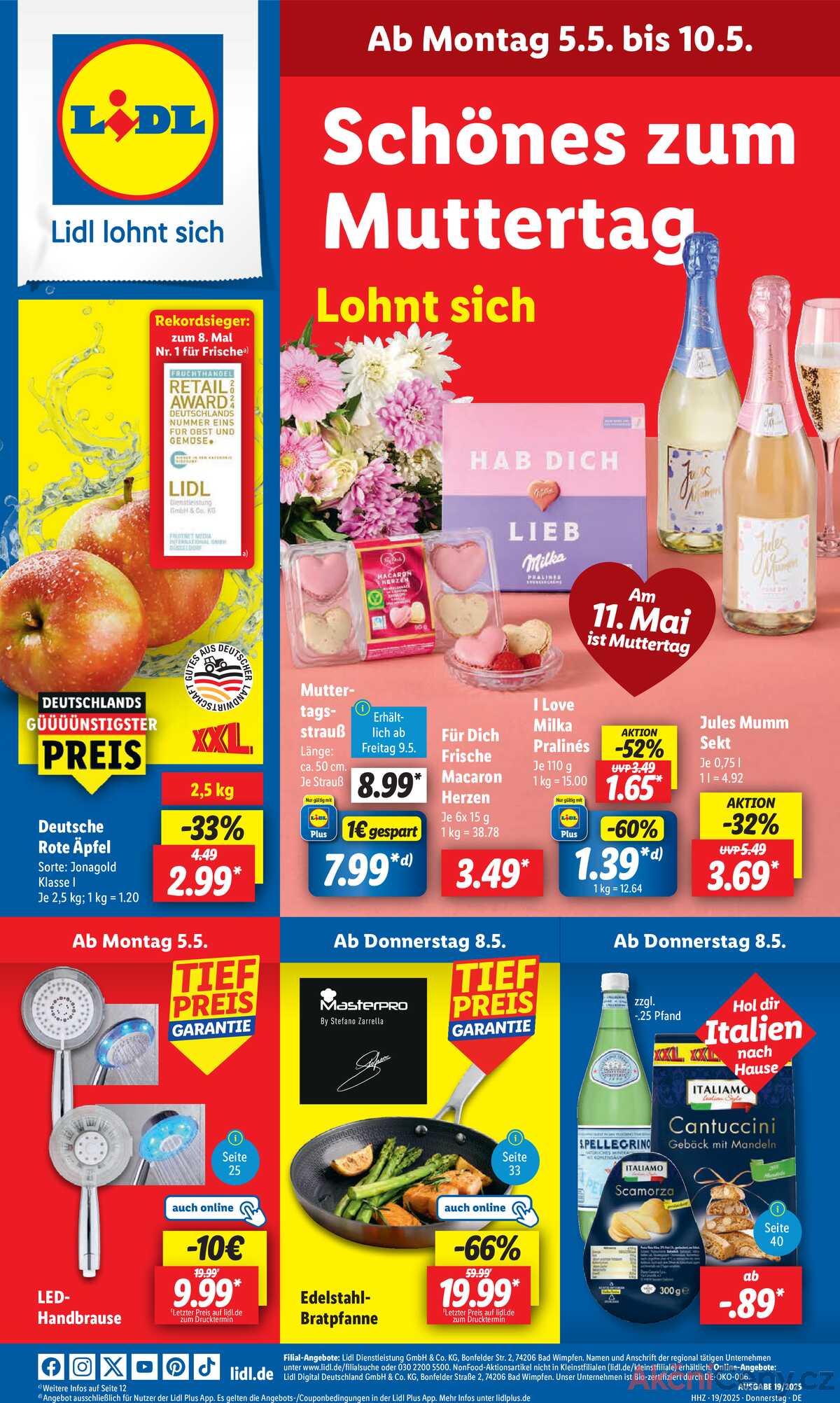 Leták Lidl Německo 5.5.-10.5.2025 strana 1