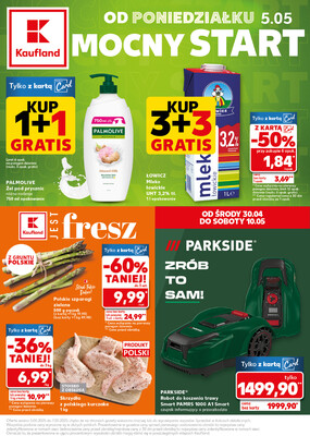 Leták Kaufland Polsko 5.5.-7.5.2025 - Silný start