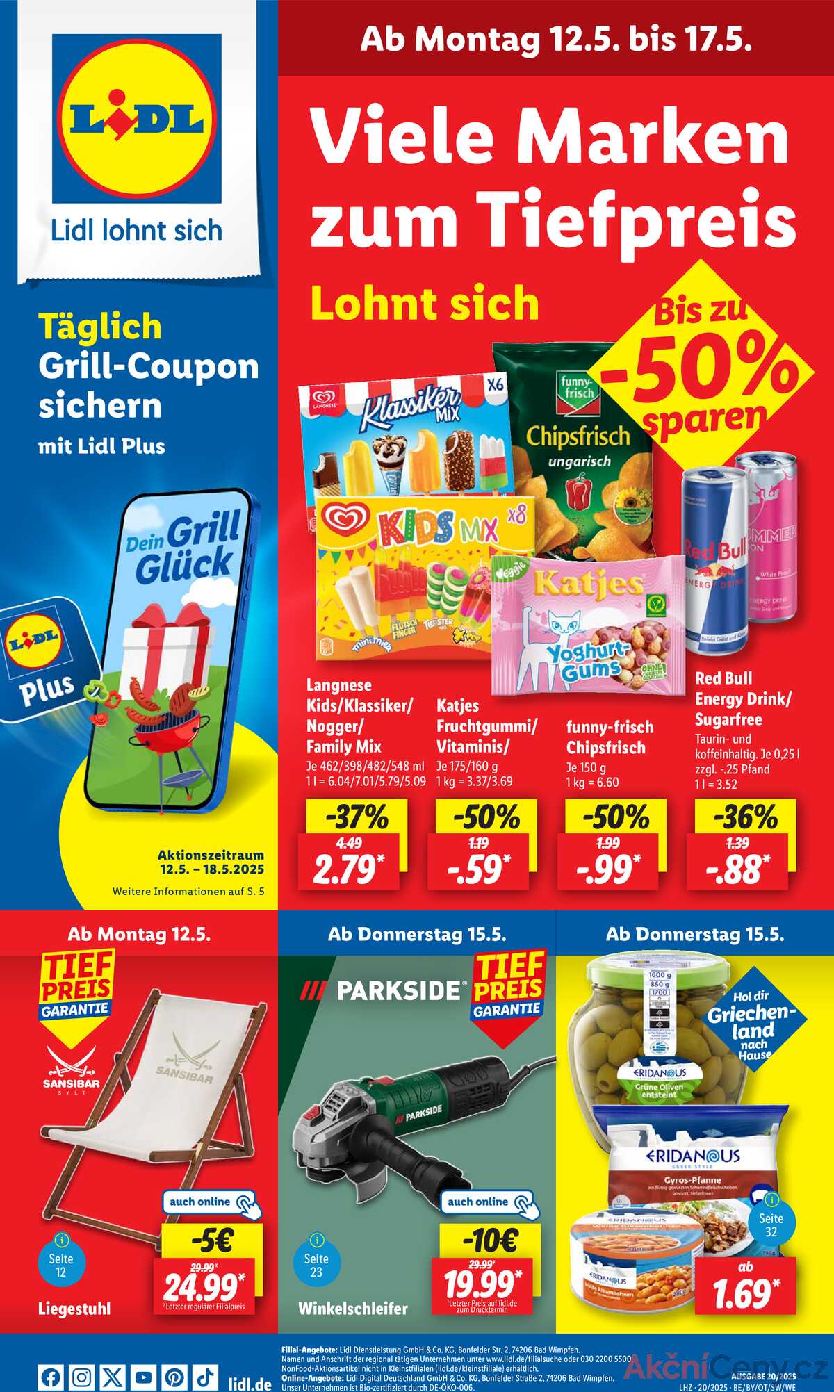 Leták Lidl Německo 12.5.-17.5.2025 strana 1