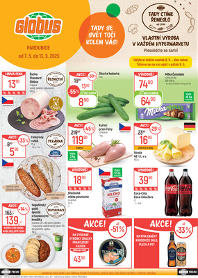 Akční leták Globus 7.5. - 13.5.2025 - Globus Pardubice