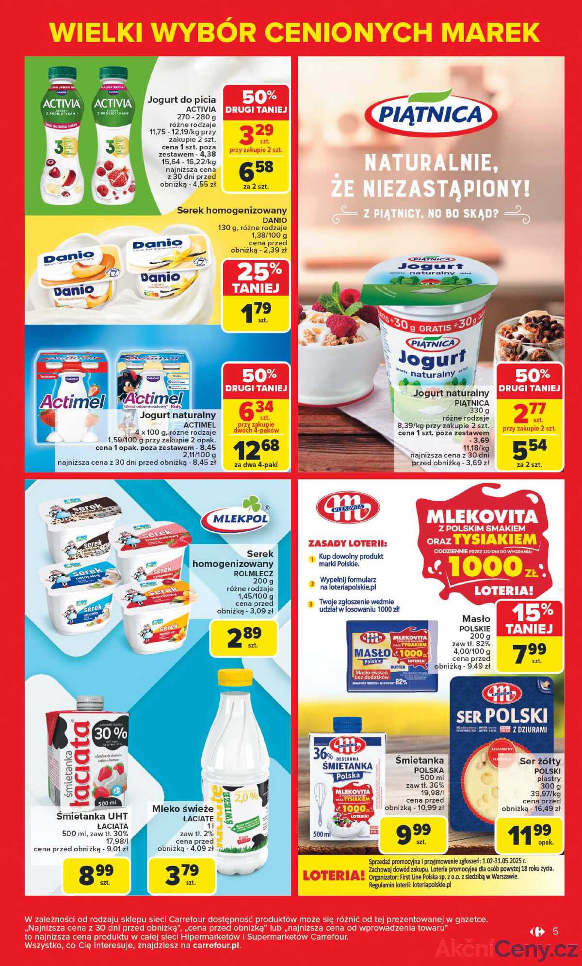 Leták Carrefour Polsko 5.5.-17.5.2025 - Známé značky, výhodné ceny strana 5