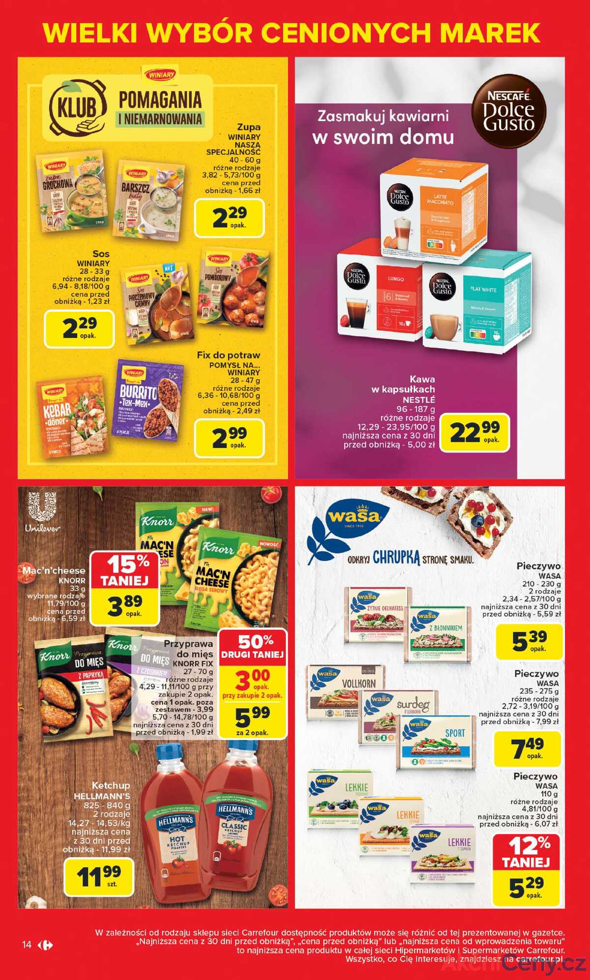 Leták Carrefour Polsko 5.5.-17.5.2025 - Známé značky, výhodné ceny strana 14