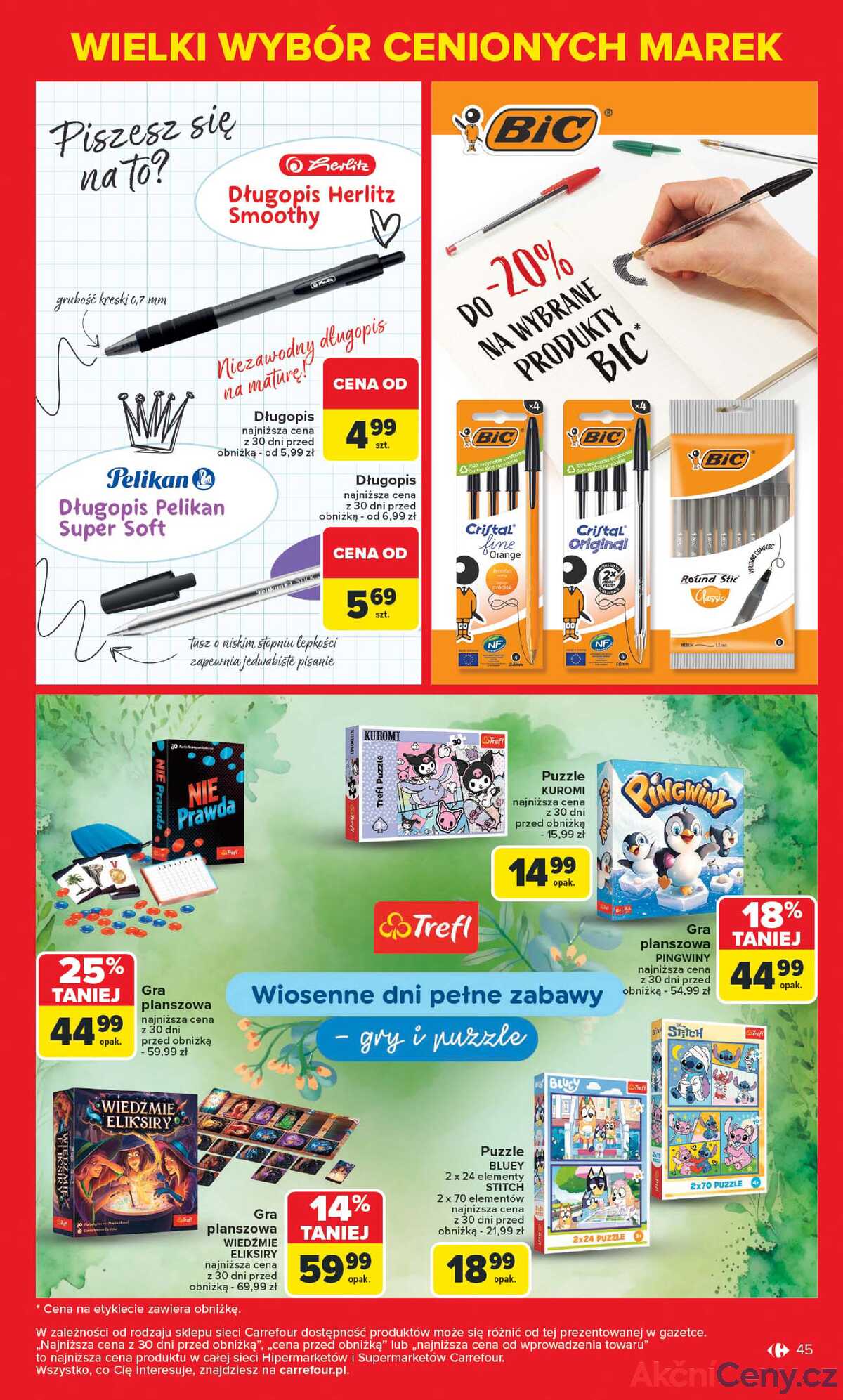 Leták Carrefour Polsko 5.5.-17.5.2025 - Známé značky, výhodné ceny strana 45