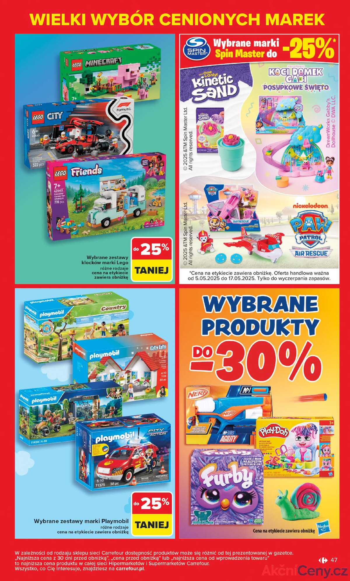 Leták Carrefour Polsko 5.5.-17.5.2025 - Známé značky, výhodné ceny strana 47